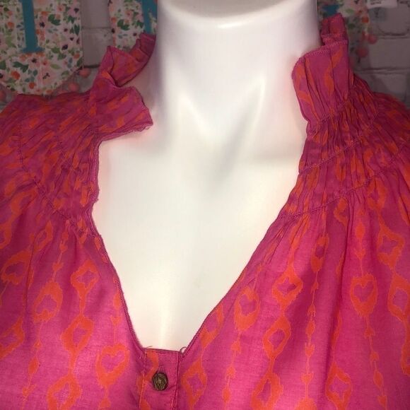 Gap pink orange print top - Picture 2 of 8